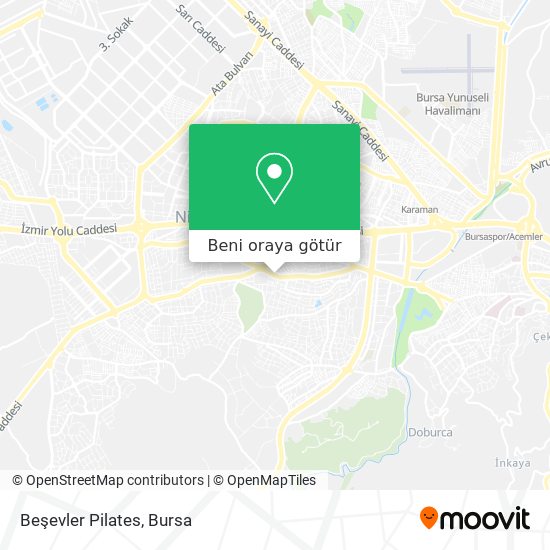 Beşevler Pilates harita