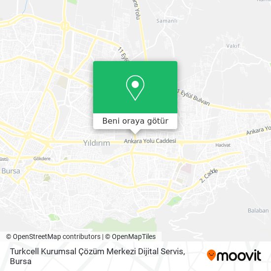 Turkcell Kurumsal Çözüm Merkezi Dijital Servis harita