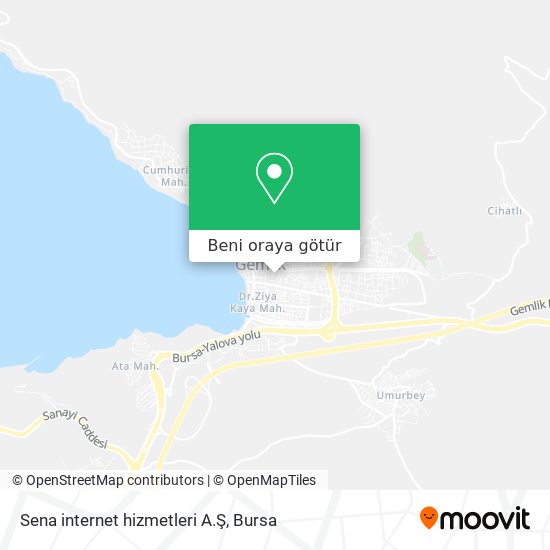 Sena internet hizmetleri A.Ş harita