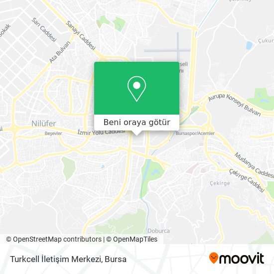 Turkcell İletişim Merkezi harita