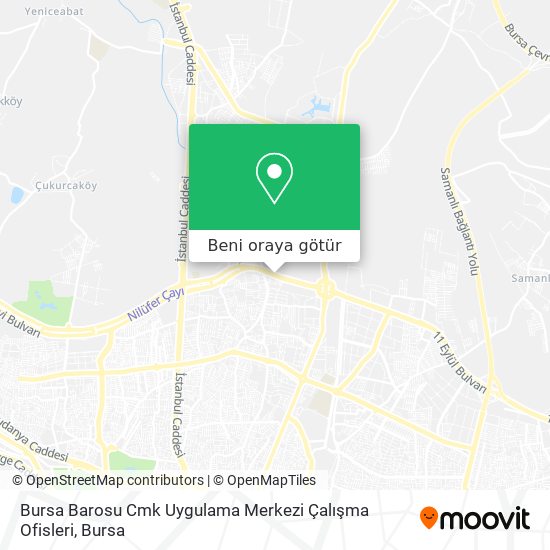 Bursa Barosu Cmk Uygulama Merkezi Çalışma Ofisleri harita