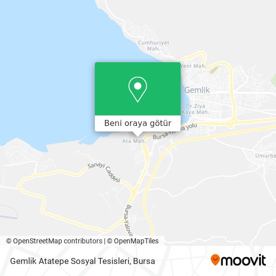 Gemlik Atatepe Sosyal Tesisleri harita