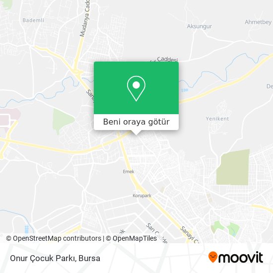 Onur Çocuk Parkı harita
