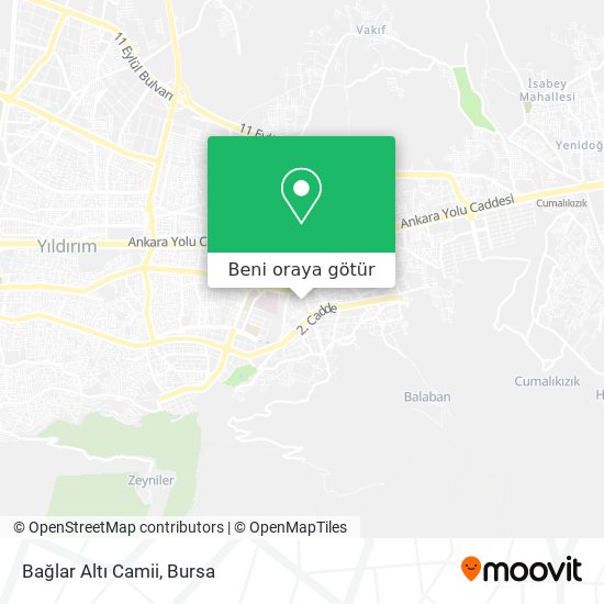 Bağlar Altı Camii harita