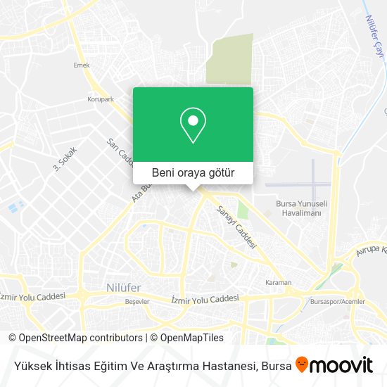 Yüksek İhtisas Eğitim Ve Araştırma Hastanesi harita