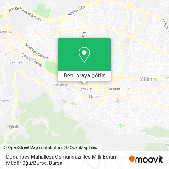 Doğanbey Mahallesi, Osmangazi İlçe Milli Eğitim Müdürlüğü / Bursa harita