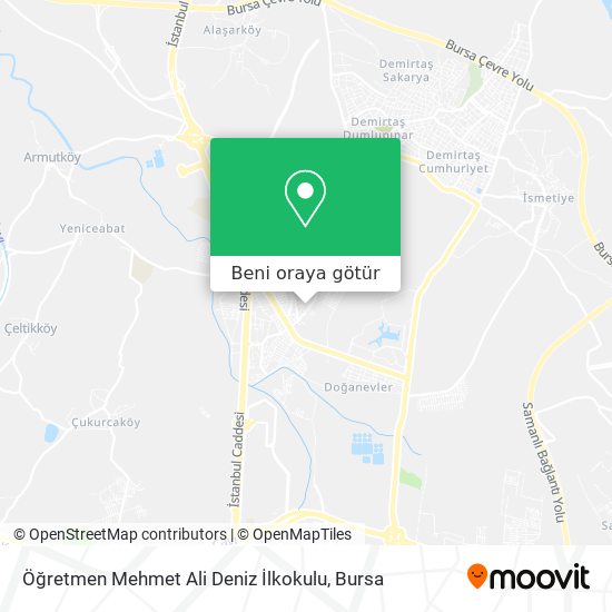 Öğretmen Mehmet Ali Deniz İlkokulu harita