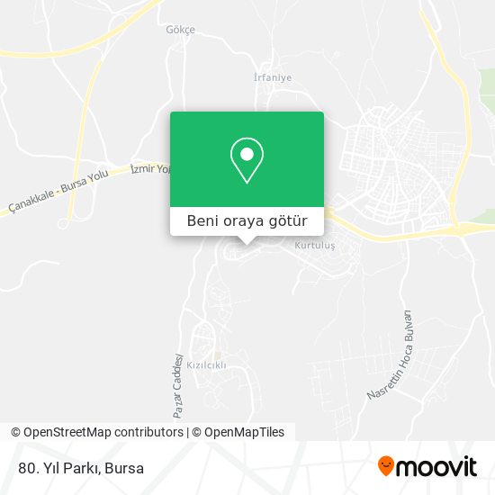 80. Yıl Parkı harita