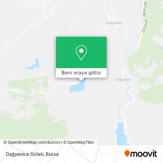 Dağyenice Göleti harita