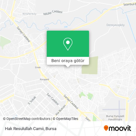 Hak Resulullah Camii harita