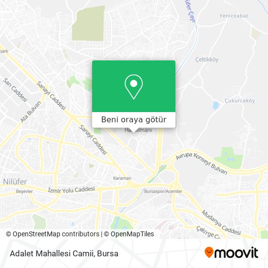 Adalet Mahallesi Camii harita