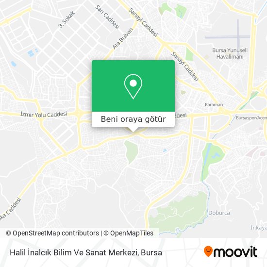 Halil İnalcık Bilim Ve Sanat Merkezi harita