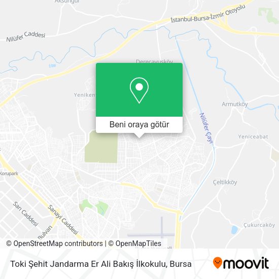 Toki Şehit Jandarma Er Ali Bakış İlkokulu harita
