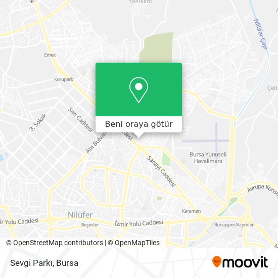 Sevgi Parkı harita