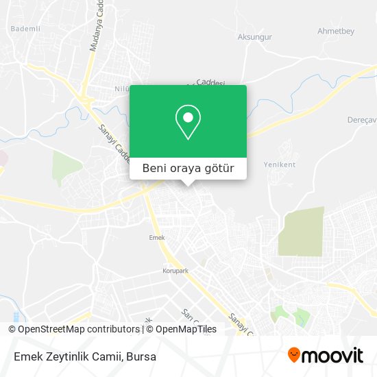 Emek Zeytinlik Camii harita