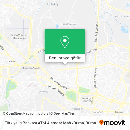 Türkiye İş Bankası ATM Alemdar Mah. / Bursa harita