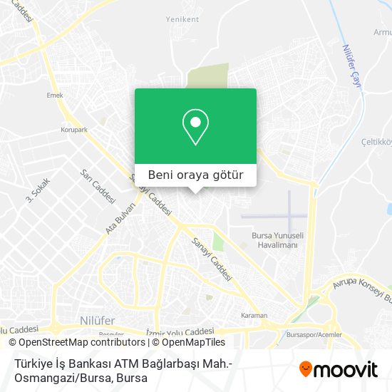 Türkiye İş Bankası ATM Bağlarbaşı Mah.-Osmangazi / Bursa harita