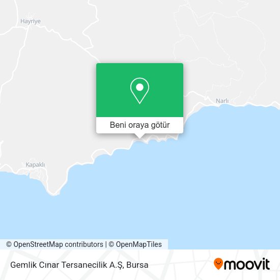 Gemlik Cınar Tersanecilik A.Ş harita