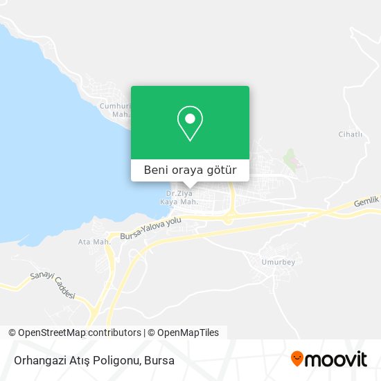 Orhangazi Atış Poligonu harita
