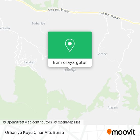 Orhaniye Köyü Çınar Altı harita