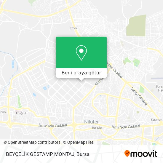 BEYÇELİK GESTAMP MONTAJ harita