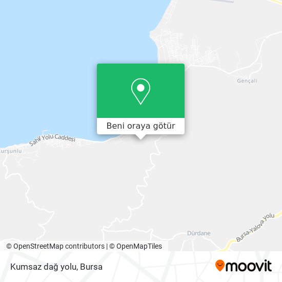 Kumsaz dağ yolu harita