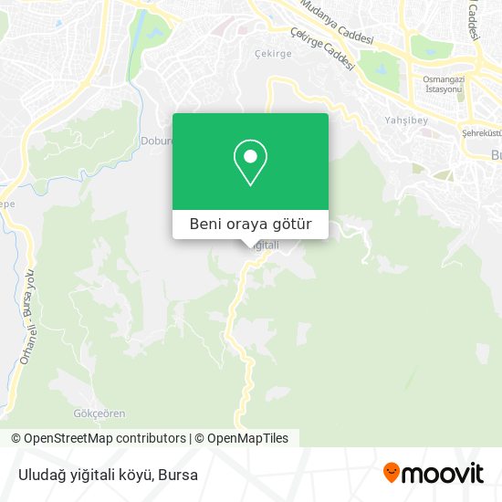 Uludağ yiğitali köyü harita