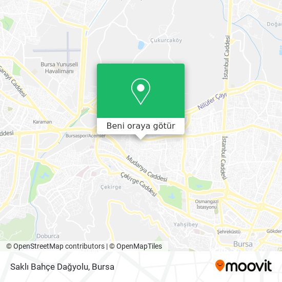 Saklı Bahçe Dağyolu harita