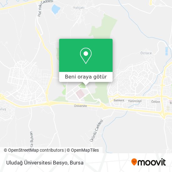 Uludağ Üniversitesi Besyo harita