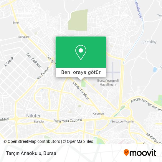 Tarçın Anaokulu harita