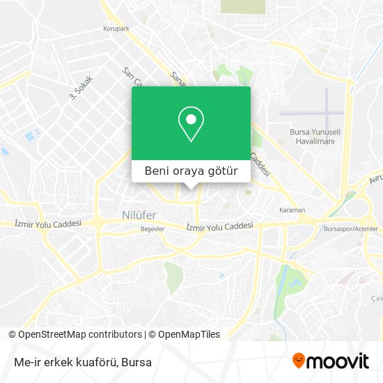 Me-ir erkek kuaförü harita