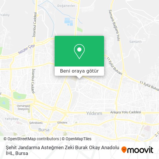 Şehit Jandarma Asteğmen Zeki Burak Okay Anadolu İHL harita