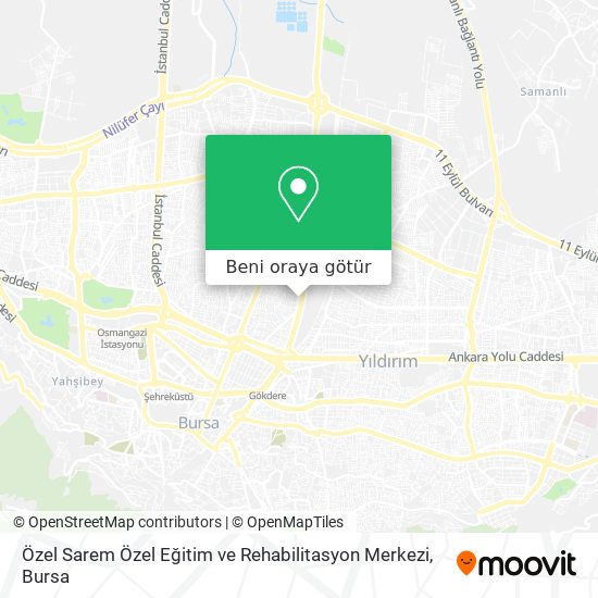 Özel Sarem Özel Eğitim ve Rehabilitasyon Merkezi harita
