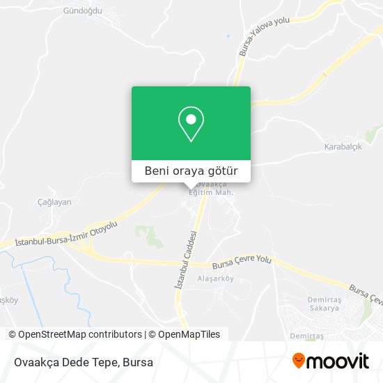 Ovaakça Dede Tepe harita