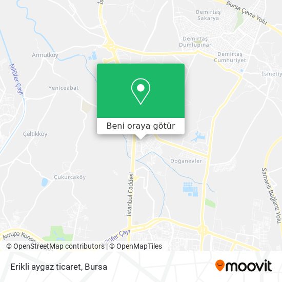 Erikli aygaz ticaret harita