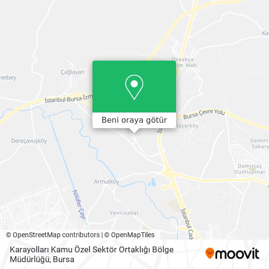 Karayolları Kamu Özel Sektör Ortaklığı Bölge Müdürlüğü harita