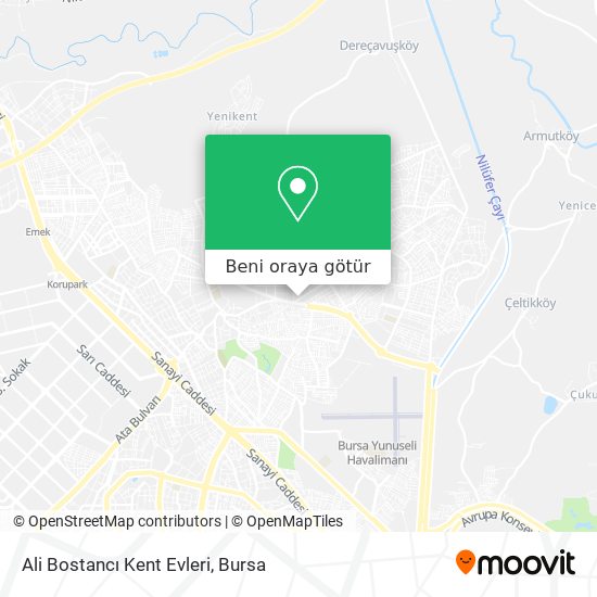 Ali Bostancı Kent Evleri harita