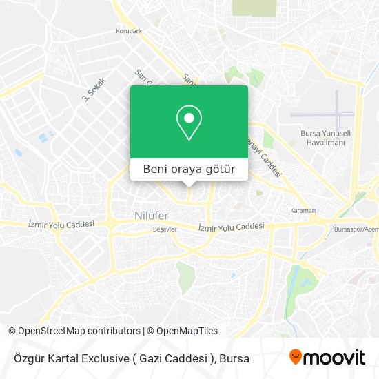 Özgür Kartal Exclusive ( Gazi Caddesi ) harita