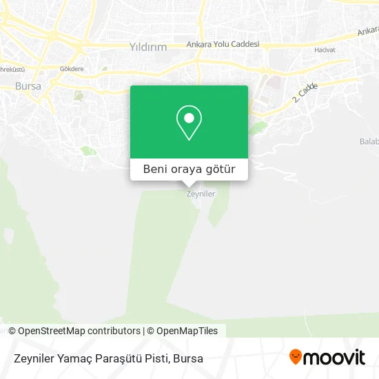 Zeyniler Yamaç Paraşütü Pisti harita
