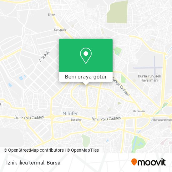 İznik ılıca termal harita