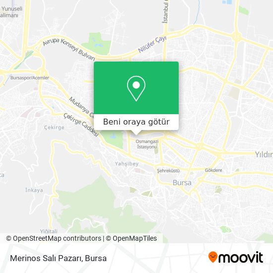 Merinos Salı Pazarı harita