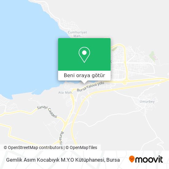 Gemlik Asım Kocabıyık M.Y.O Kütüphanesi harita