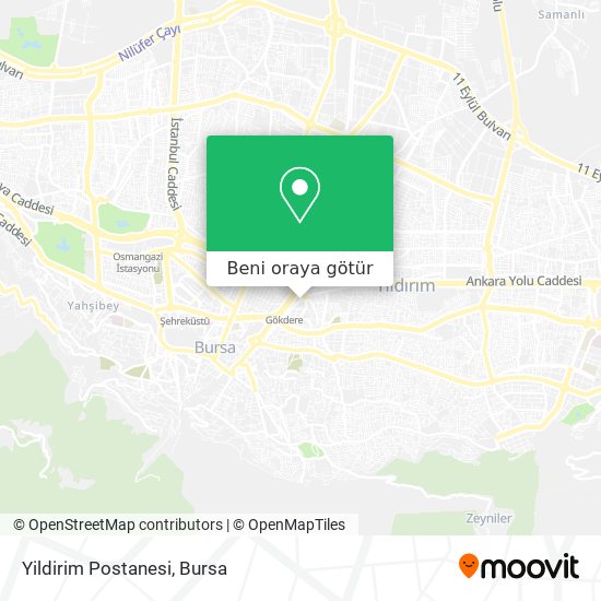 Yildirim Postanesi harita
