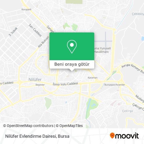 Nilüfer Evlendirme Dairesi harita