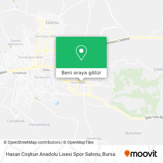Hasan Coşkun Anadolu Lisesi Spor Salonu harita