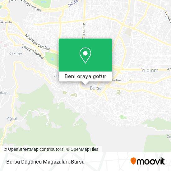 Bursa Dügüncü Mağazaları harita