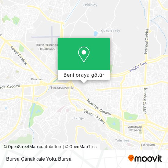 Bursa-Çanakkale Yolu harita