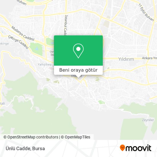 Ünlü Cadde harita