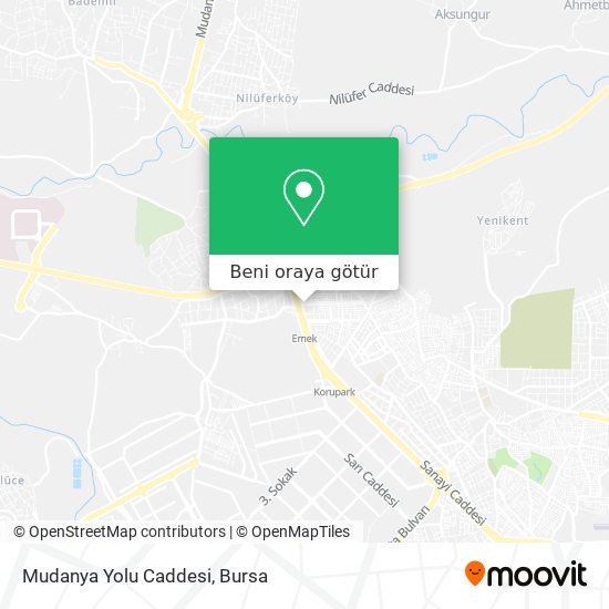 Mudanya Yolu Caddesi harita