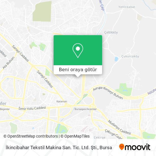 İkincibahar Tekstil Makina San. Tic. Ltd. Şti. harita